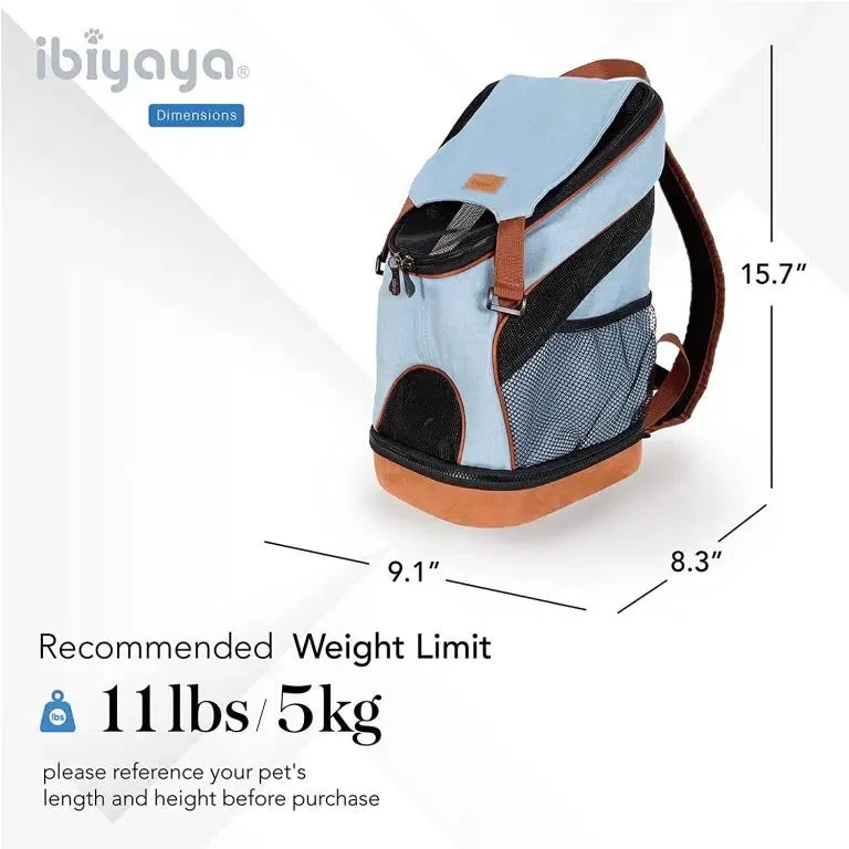 Ibiyaya Denim Fun Lightweight Pet Backpack