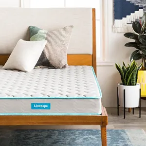 Linenspa 6 Inch Innerspring Full Mattress with Foam Layer - Firm Feel - CertiPUR-US Certified - Mattress in a Box, White
