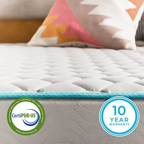 Linenspa 6 Inch Innerspring Full Mattress with Foam Layer - Firm Feel - CertiPUR-US Certified - Mattress in a Box, White
