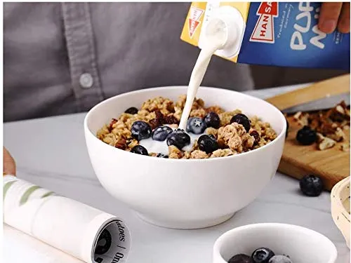 Narrow International Set of 6 Melamine Unbreakable Cereal Bowls Set - Soup Bowls, Lightweight Deep Bowl for Kitchen and Family Dinner, Dishwasher Microwave Safe, Premium White