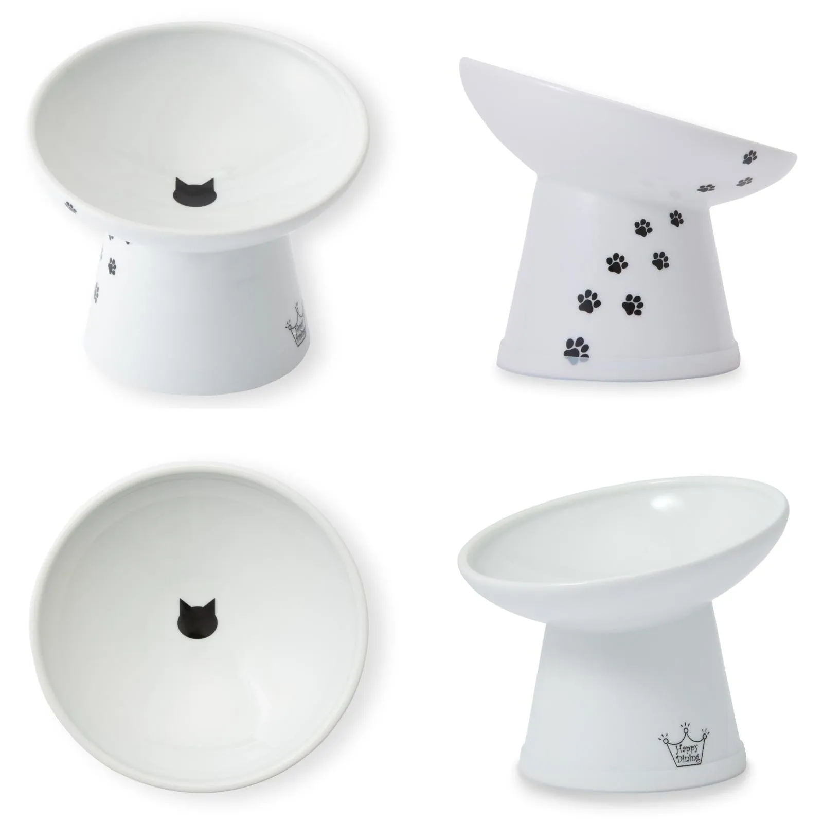 Necoichi Tilted Raised Cat Food Bowl
