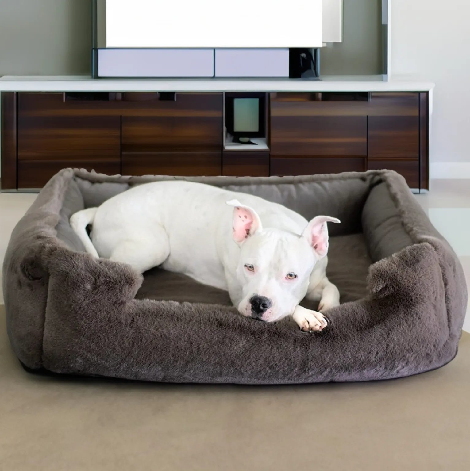 NEW: Ruby Puff® Ortho Lounger Companion-Pedic® Luxury Dog Bed