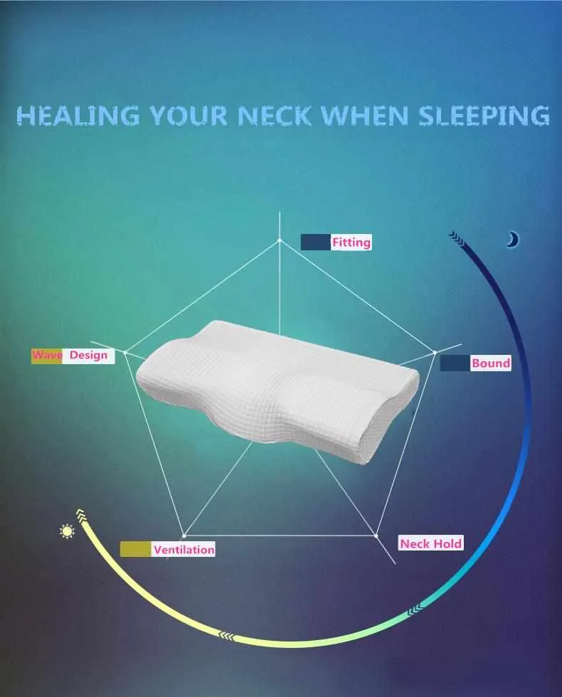 Orthopedic Latex Neck Pillow - Memory Foam Pain Release Pillow