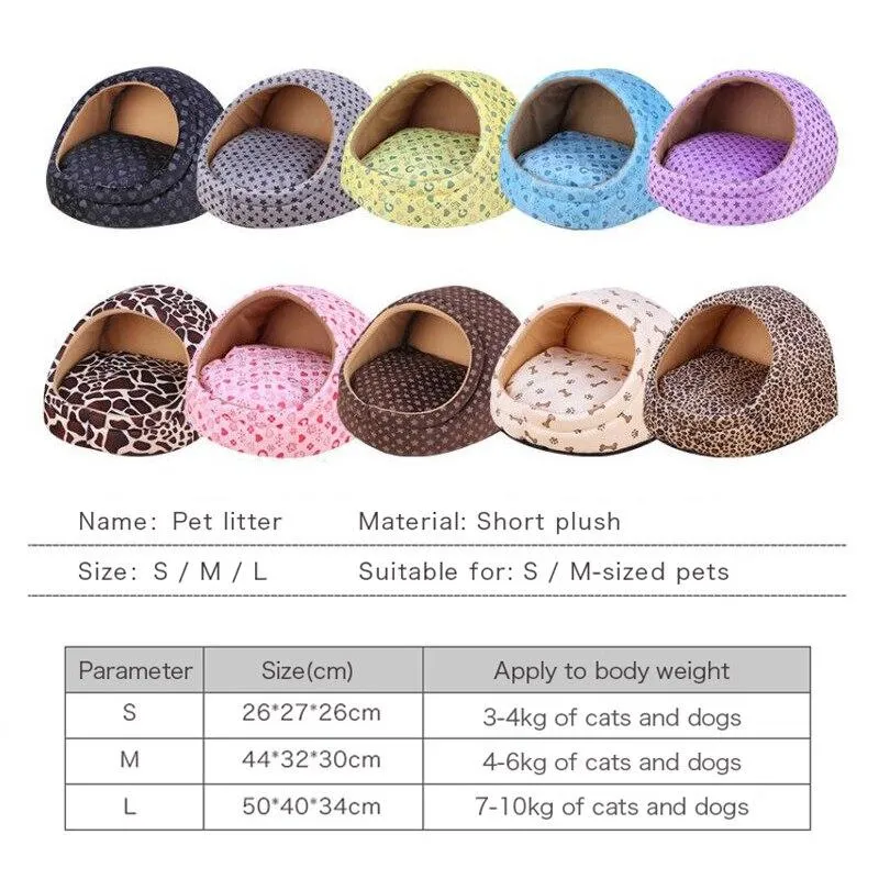 Pet Dog House Winter Warm Mat Breathable Cave Basket Soft Pet Sofa