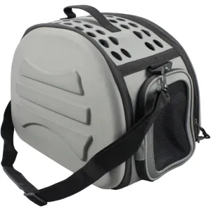 Pet Life ® 'Narrow Shelled' Lightweight Collapsible Military Grade Fashion Designer Travel Pet Dog Carrier Crate