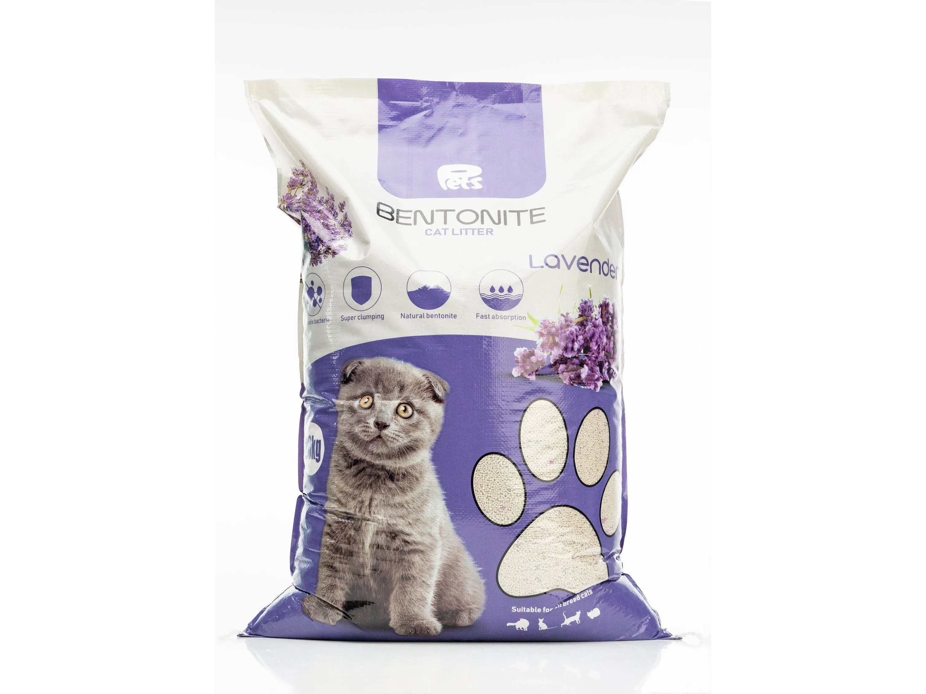 Pets Bentonite Cat Litter with Lavender Scent 20kg