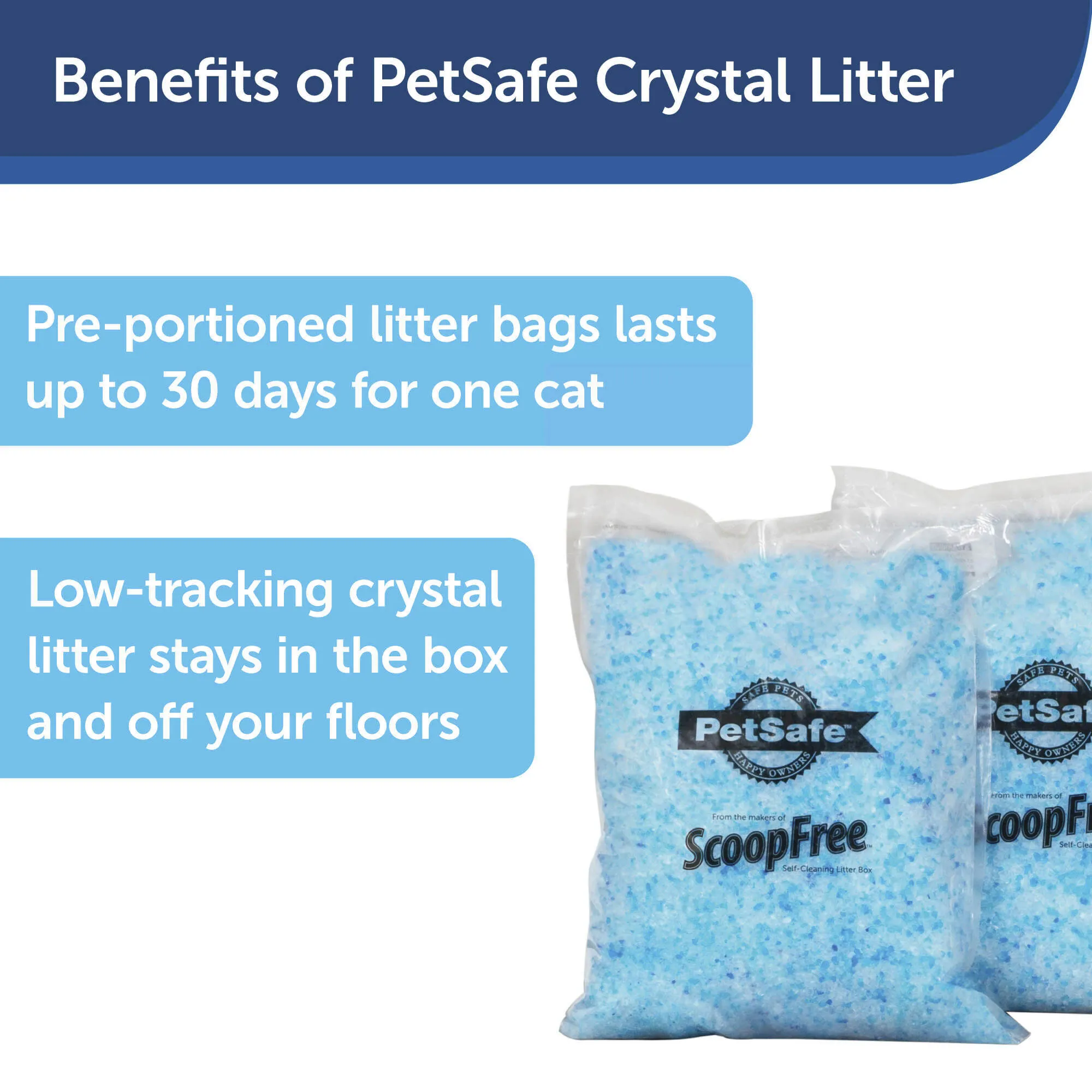 PetSafe ScoopFree Premium Blue Crystal Litter - 2 Pack