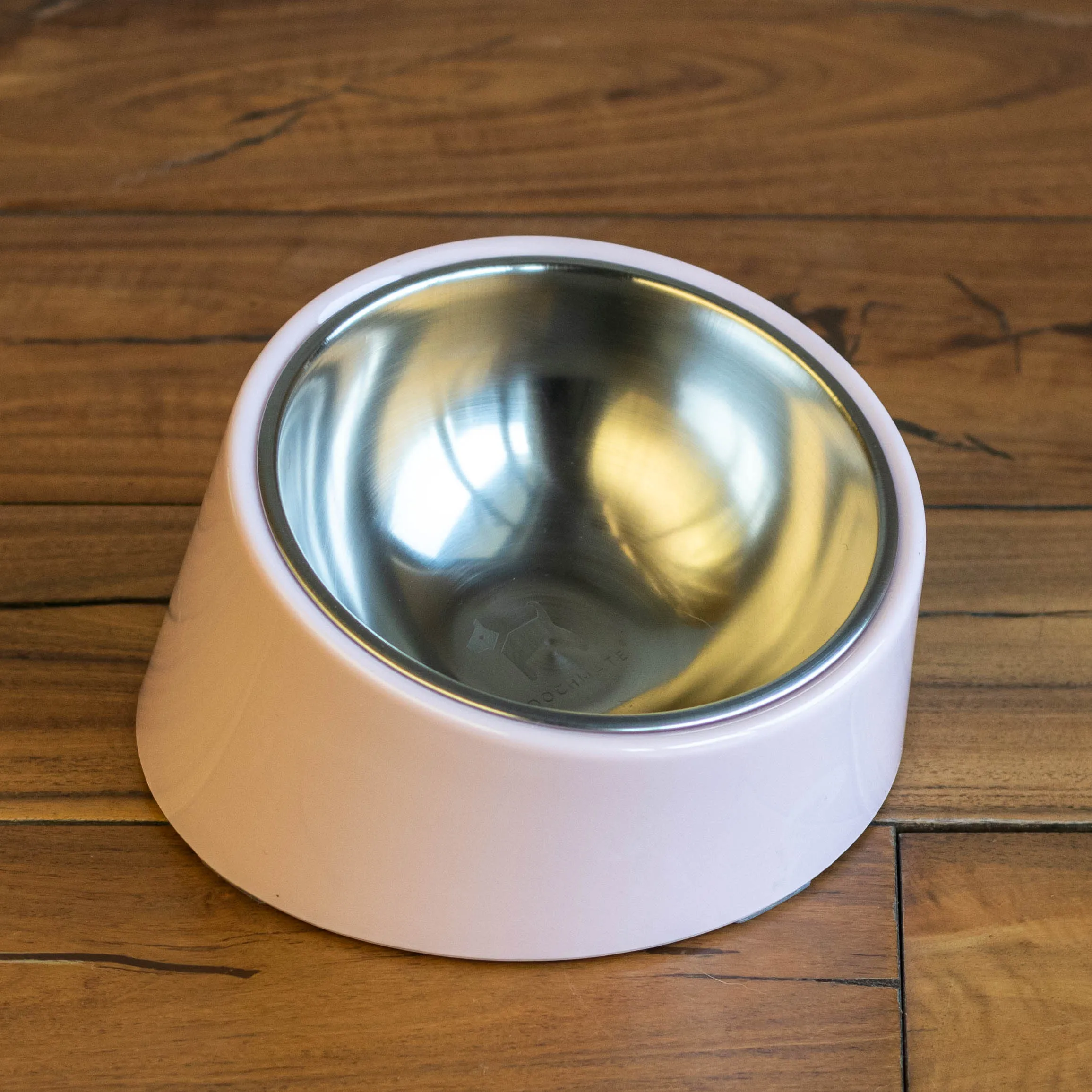 PoochMate Slant Bowl for Flat Faced Dogs & Cats- Rose Pink