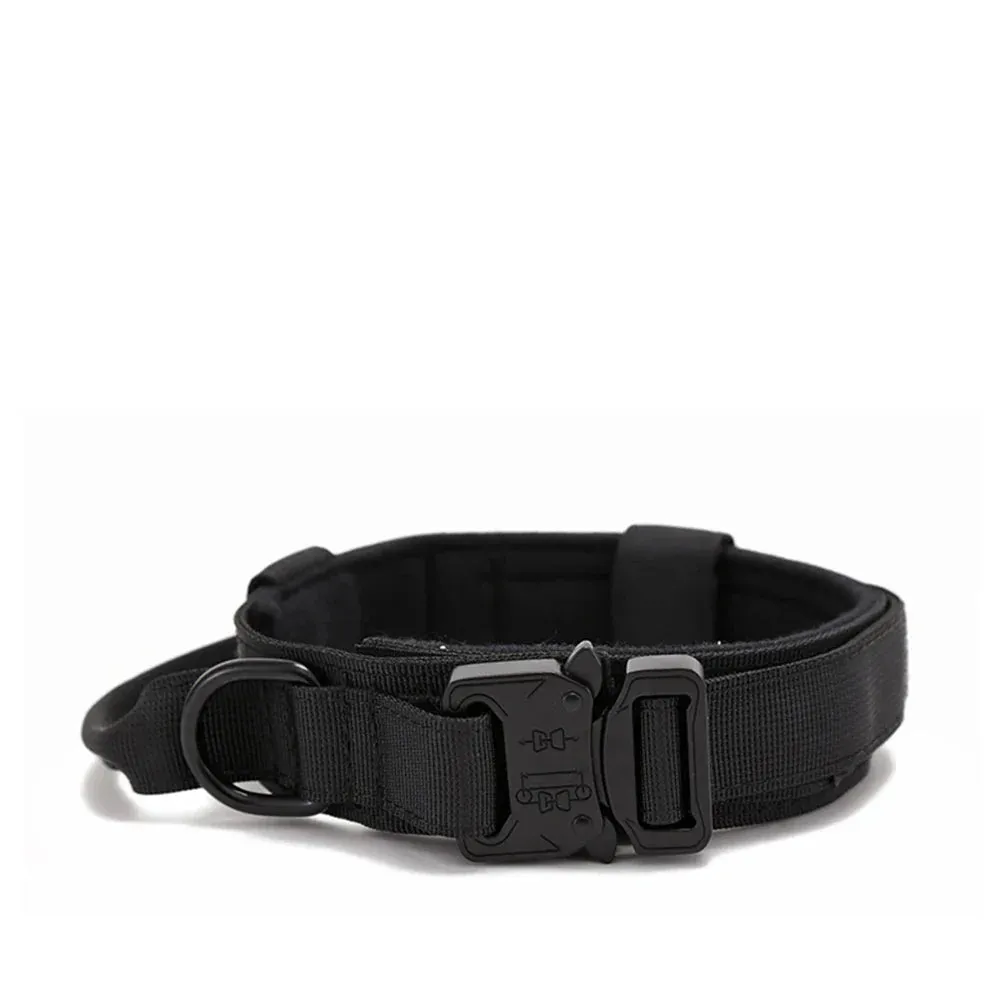 Reflective Nylon Dog Collar and Leash Set for Large Dogs - Tactical Training Gear