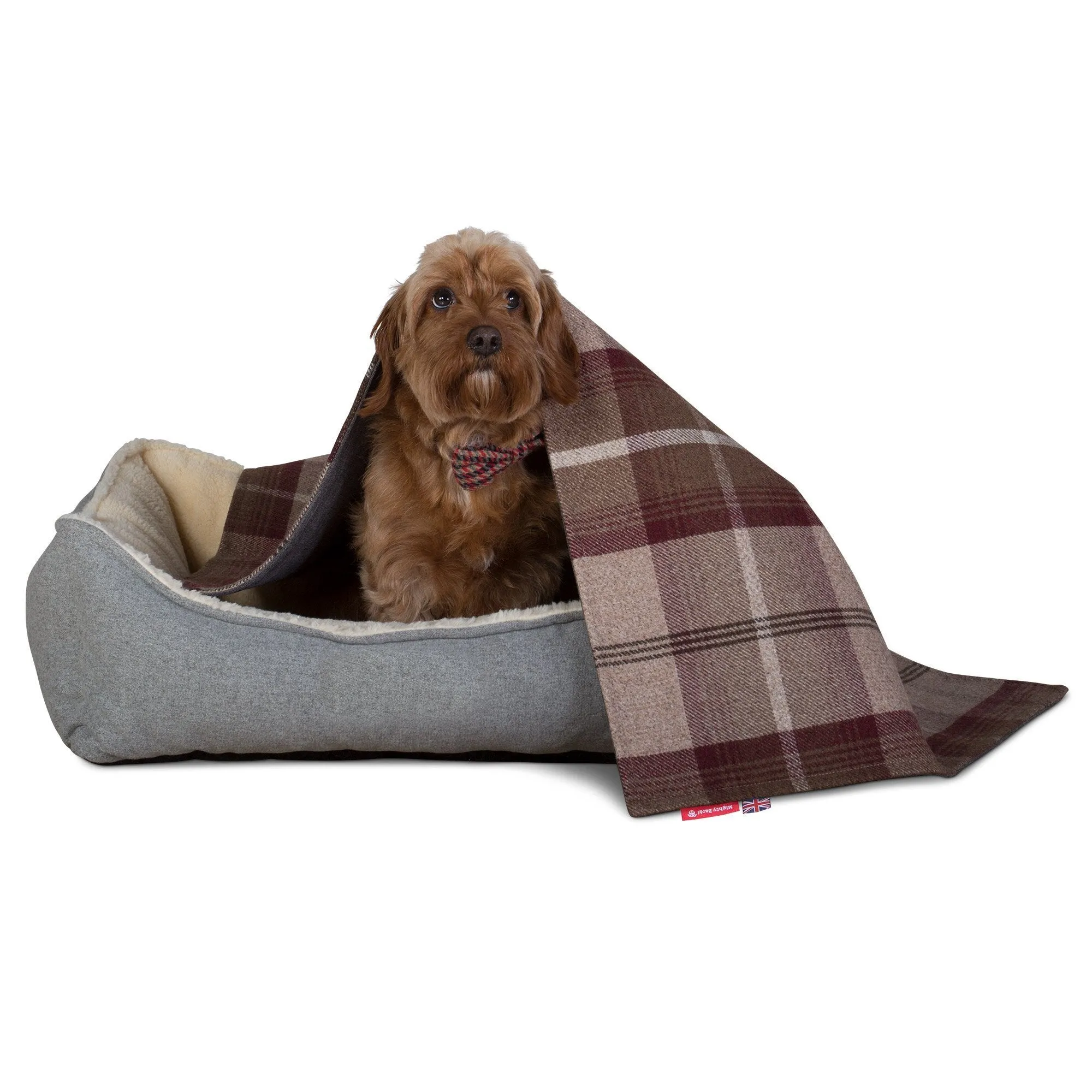 The Blanket - Fleece Pet Blanket For Dogs & Cats - Tartan Mulberry