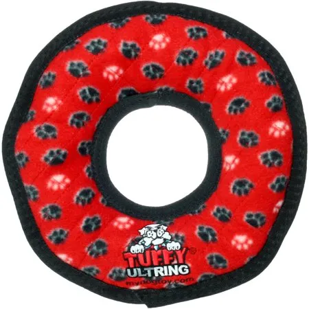 Tuffy Ultimate Ring Red Paws