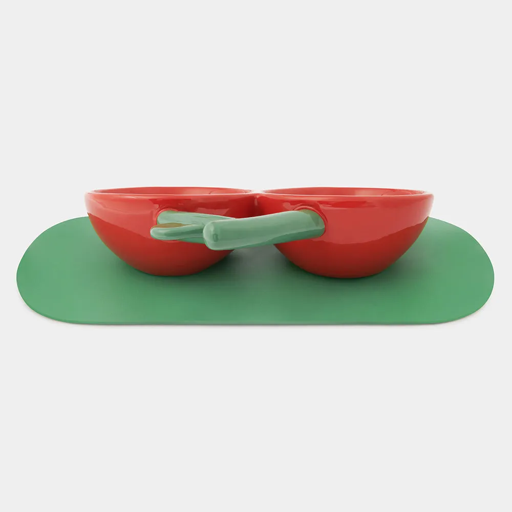 VETRESKA Cherry Ceramic Bowl For Cats & Dogs