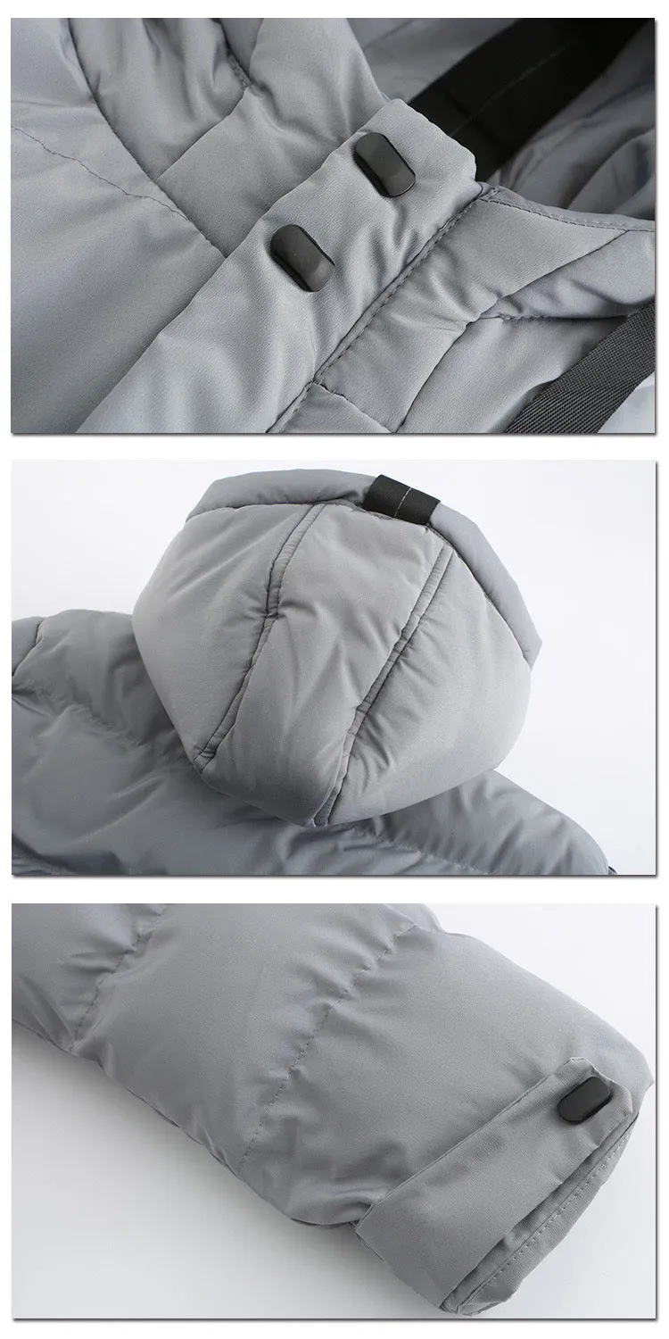 Winter Ice Fishing Smart 7 Zones Heating Cotton-padded Jacket USB Electric Long Windproof Warmth Hooded Coat For Unisex