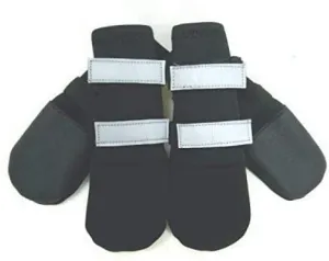 ZEEZ DOG WATERPROOF BOOTS- BLACK XLARGE (9.5X9.6CM)
