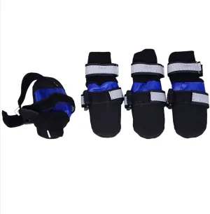 ZEEZ DOG WATERPROOF BOOTS Blue Small 6.5x5cm